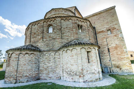 Santa Maria a pie di Chienti (Macerata, Marches, Italy) - Ancient church in Romanesque styleの写真素材