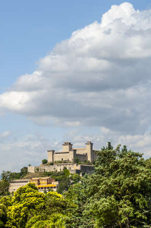 Spoleto (Perugia, Umbria, Italy) - The historic castleのeditorial素材