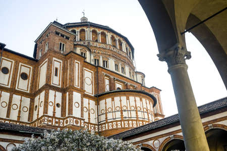 Santa Maria delle Grazie (Milan, Lombardy, Italy), cloisterのeditorial素材