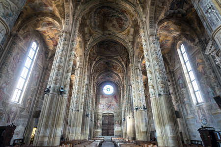 Asti (Piedmont, Italy) - Interior of the historic cathedralのeditorial素材