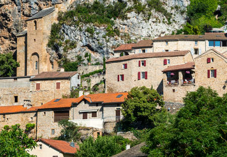 Peyre, old village near Millau (Aveyron, Midi-Pyrenees, France)の写真素材