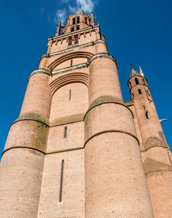 Albi (Tarn, Midi-Pyrenees, France) - Exterior of the historic cathedralの写真素材