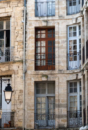 Pezenas (Herault, Languedoc-Roussillon, France), street of the medieval cityの写真素材