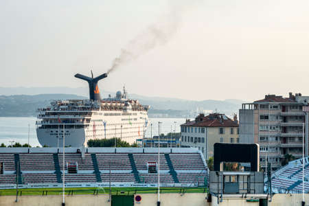 Toulon (Var, Provence-Alpes-Cote d'Azur, France): the stadium e the harborの写真素材