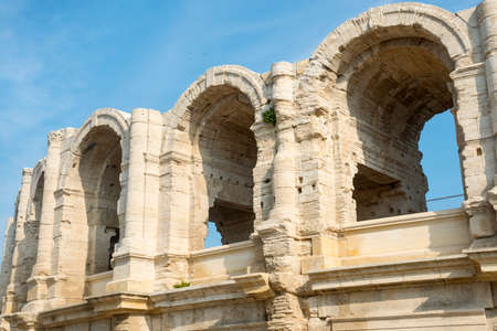 Arles (Bouches-du-Rhone, Provence-Alpes-Cote d'Azur, France) - Les Arenes, the Roman Amphitheatreの写真素材