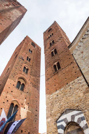 Albenga (Savona, Liguria, Italy): medieval monuments (towers)のeditorial素材