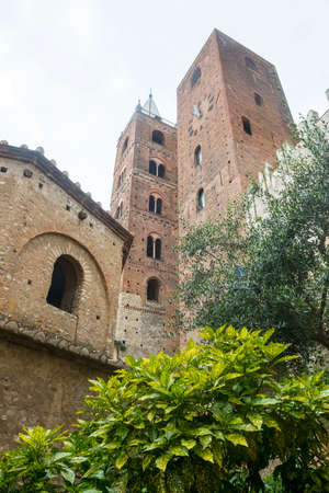 Albenga (Savona, Liguria, Italy): medieval monuments (towers)の写真素材