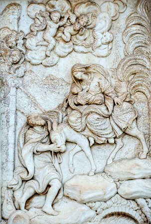 Certosa di Pavia (Lombardy, Italy), church of the historic abbey, detail of the facade