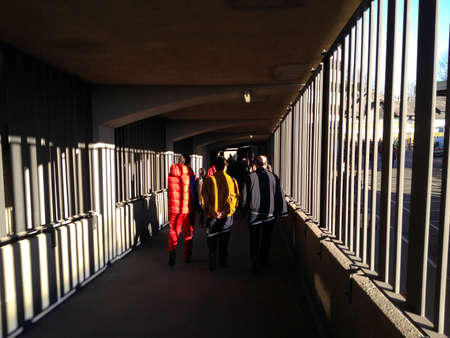 Deceived supporters exiting from San SIro Stadium in Miln (Lombardy, Italy)のeditorial素材