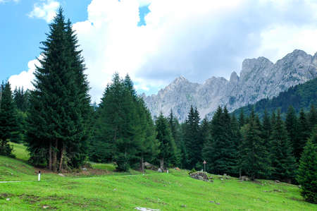 Passo del Vivione (Bergamo, Lombardy, Italy), mountain road at summer