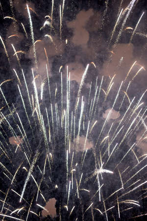 Fireworks at Rapallo (Genoa, Liguria, Italy), in the Riviera Ligure