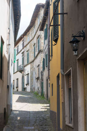 Coreglia Antelminelli (Lucca, Tuscany, Italy): typical street of the historic townの写真素材