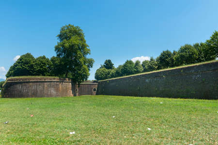 Lucca (Tuscany, Italy), the famous medieval wallsの写真素材