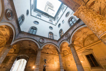Florence (Firenze, Tuscany, Italy): the medieval building known as Palazzo Vecchioのeditorial素材