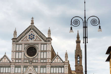 Florence (Firenze, Tuscany, Italy): medieval church of Santa Croceの写真素材