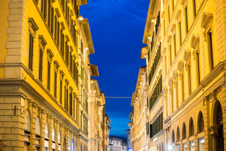 Florence (Firenze, Tuscany, Italy): historic buildings at eveningのeditorial素材