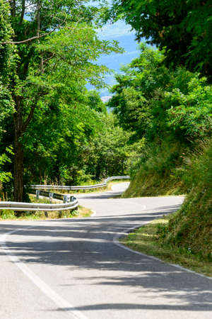 Monticello Amiata (Grosseto, Tuscany, Italy), winding road