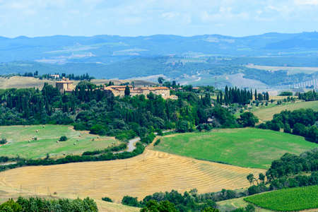 Country landscape in Maremma (Tuscany, Italy) at summerの写真素材