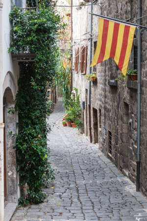 Bolsena (Viterbo, Lazio, Italy): old typical street of the medieval townの写真素材