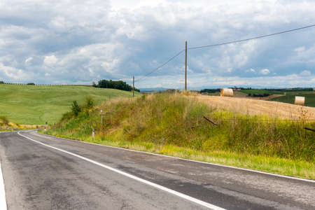 Montalcino (Siena, Tuscany, Italy): country landscape at summerの写真素材