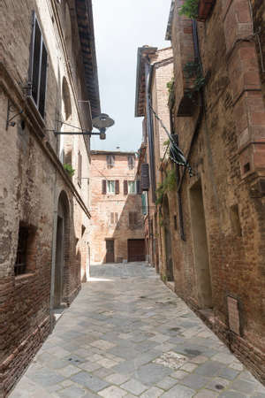 Buonconvento (Siena, Tuscany, Italy), medieval town: outdoorの写真素材