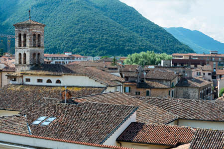 RIeti (Lazio, Italy), panoramic view of the tiled roofs
