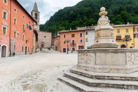 The main square of Leonessa (Rieti, Lazio, Italy)