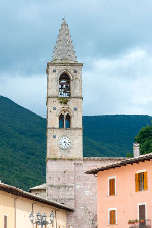 The main square of Leonessa (Rieti, Lazio, Italy)のeditorial素材