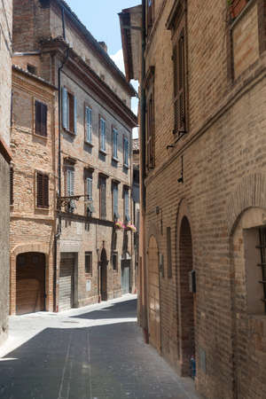 Tolentino (Macerata, Marches, Italy): the historic town at morningの写真素材