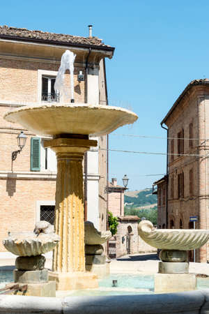 Tolentino (Macerata, Marches, Italy): the historic town at morningの写真素材