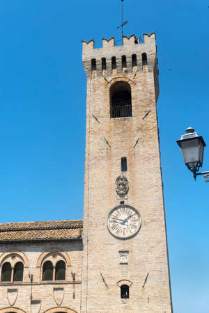 Montelupone (Macerata, Marches, Italy), medieval village at summerのeditorial素材