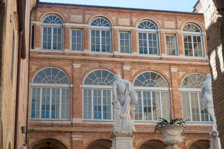 Macerata (Marches, Italy): old palace at morningのeditorial素材