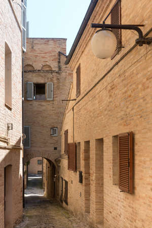 Macerata (Marches, Italy): historic buildings at morningのeditorial素材