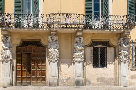 Historic buildings in the city of Jesi (Ancona, Marches, Italy)のeditorial素材