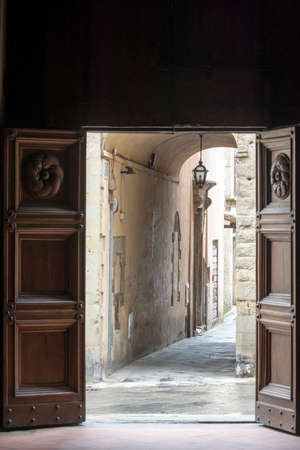 Sansepolcro (Arezzo, Tuscany, Italy): interior of the medieval cathedralのeditorial素材
