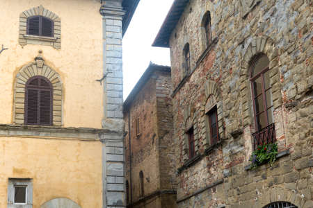 Sansepolcro (Arezzo, Tuscany, Italy): a typical old streetのeditorial素材