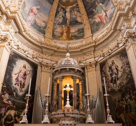 Milan (Lombardy, Italy): the historic church named Certosa di Garegnano, interiorのeditorial素材