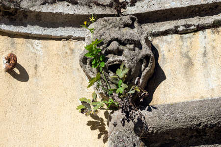 Canonica al Lambro (Monza e Brianza, Lombardy, Italy): the historic Villa Taverna, bas-relief on the facadeのeditorial素材