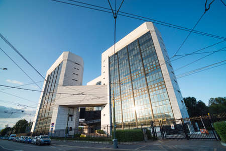 Milan (Lombardy, Italy): modern buildings against blue skyのeditorial素材