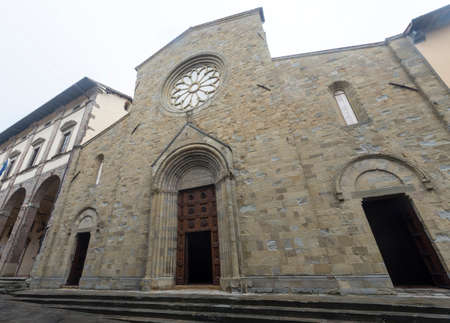 Sansepolcro (Arezzo, Tuscany, Italy): facade of the medieval cathedral