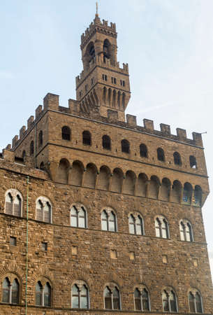 Florence (Firenze, Tuscany, Italy): the medieval building known as Palazzo Vecchioのeditorial素材