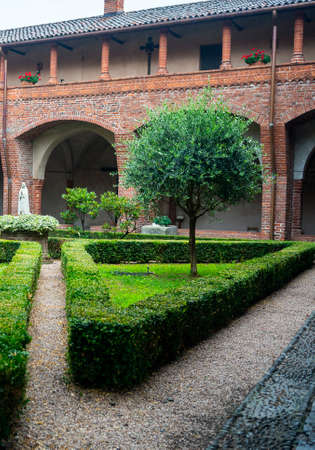 San Nazzaro Sesia (Novara, Piedmont, Italy): the cloister of the medieval abbey