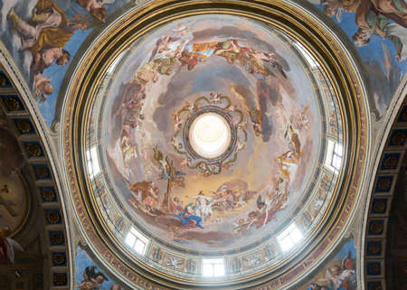 Citta di Castello (Perugia, Umbria, Italy): interior of the historic cathedralのeditorial素材