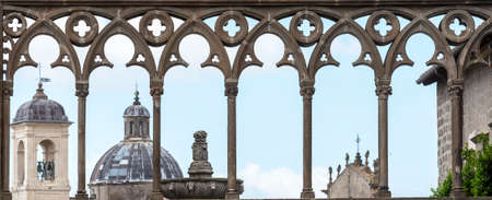 Viterbo (Lazio, Italy), the historic Palace of the Popesのeditorial素材