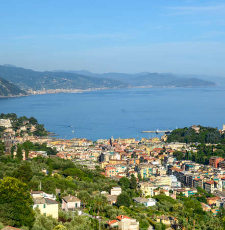 Liguria (Italy), Riviera di Levante, the coast between Genoa and La Spezia at summerの写真素材