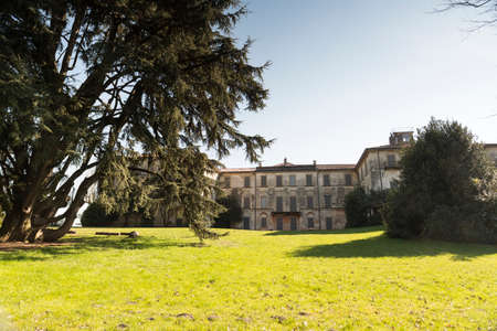 Villa Greppi, historic building in Monticello Brianza (Monza, Milan, Lombardy, Italy) and its gardenのeditorial素材
