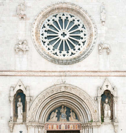 Norcia (Perugia, Umbria, Italy): the cathedral of San Benedetto, medieval churchの写真素材