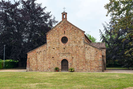 Viguzzolo (Alessandria, Piedmont, Italy): medieval church of Santa Maria, in Romanesque style, built in the 11th centuryの写真素材