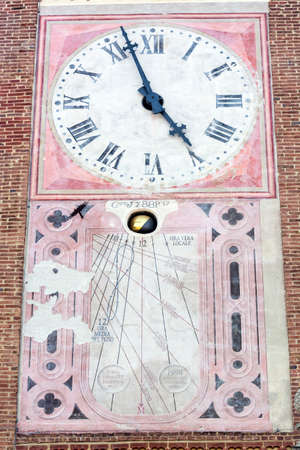 Bene Vagienna (Cuneo, Piedmont, Italy): historic church belfryの写真素材