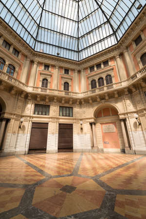 Pavia (Lombardy, Italy): historic buildings : covered square with domeのeditorial素材